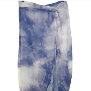Halara Tie Dye Sheer Split Front Swim Coverup Skirt Size Medium